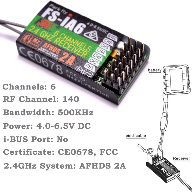 Flysky FS-IA6 Receiver 6CH Dua – обзор и цена Drone Racing Battery