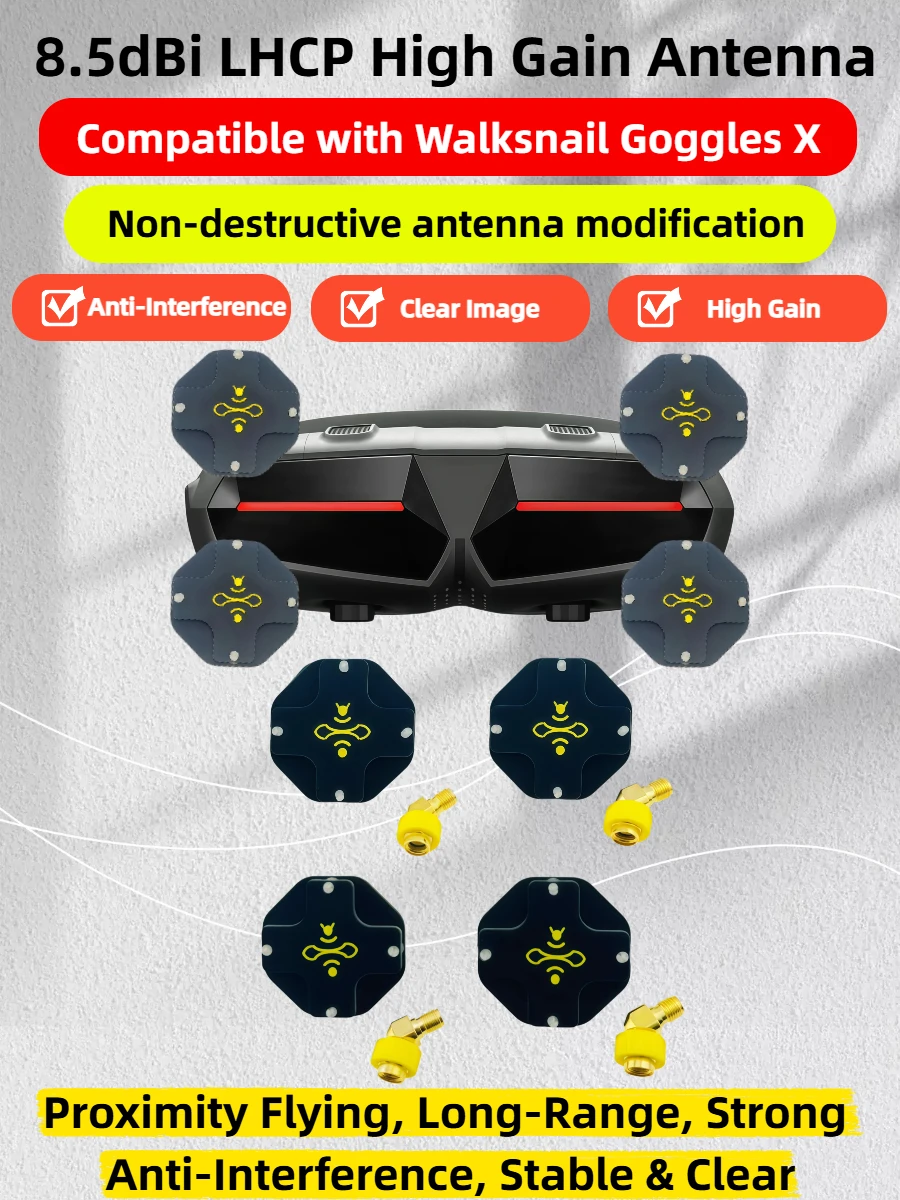 8.5dBi High Gain LHCP 5.8GHz D – обзор и цена Drone Racing Goggles