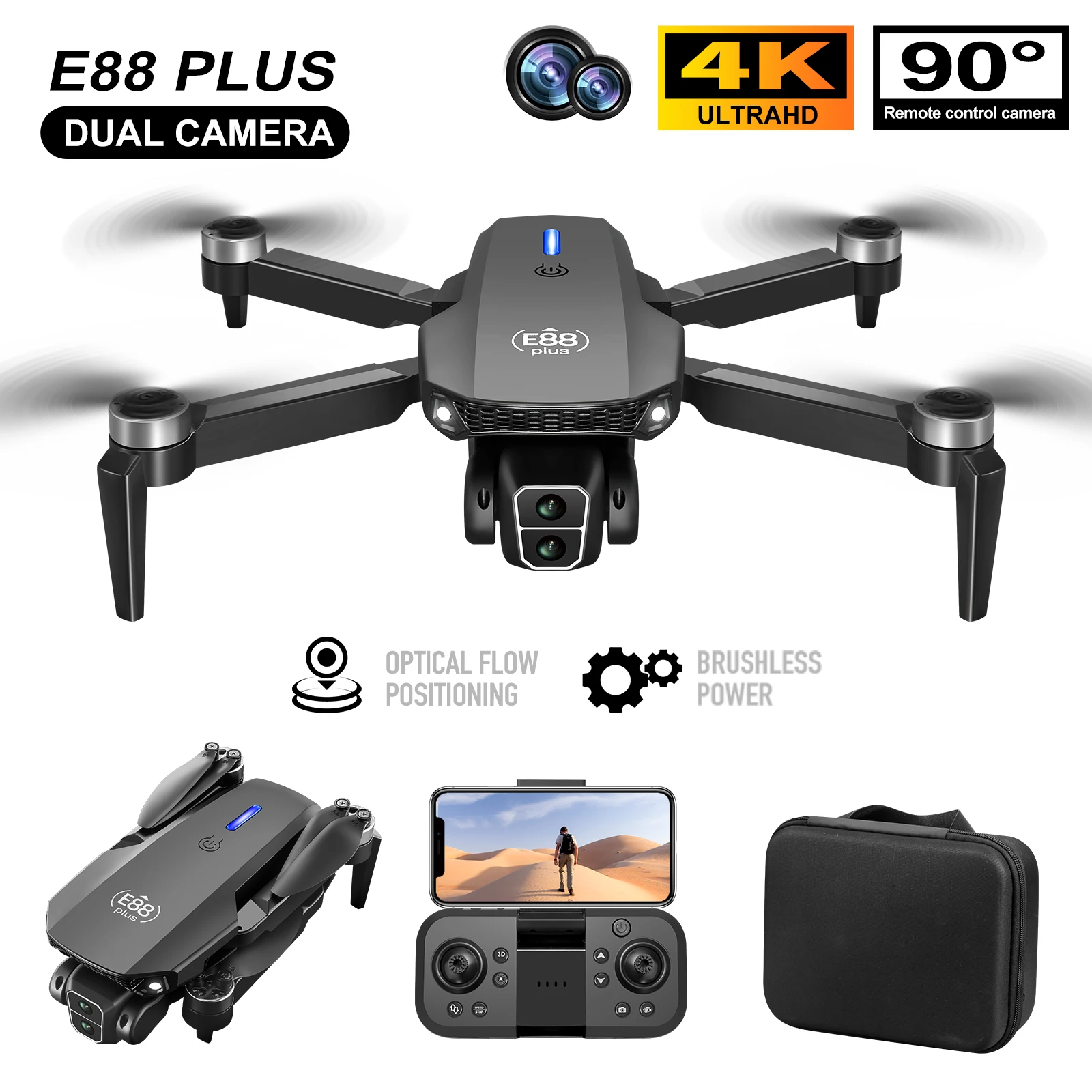 New E88 Plus Quadcopter Drone: – обзор и цена Drone Racing Camera