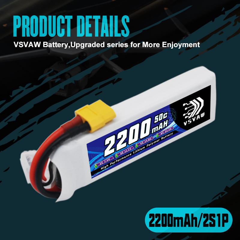 VSVAW 7.4V 2200mah 2S Drone Li – обзор и цена Drone Racing Battery