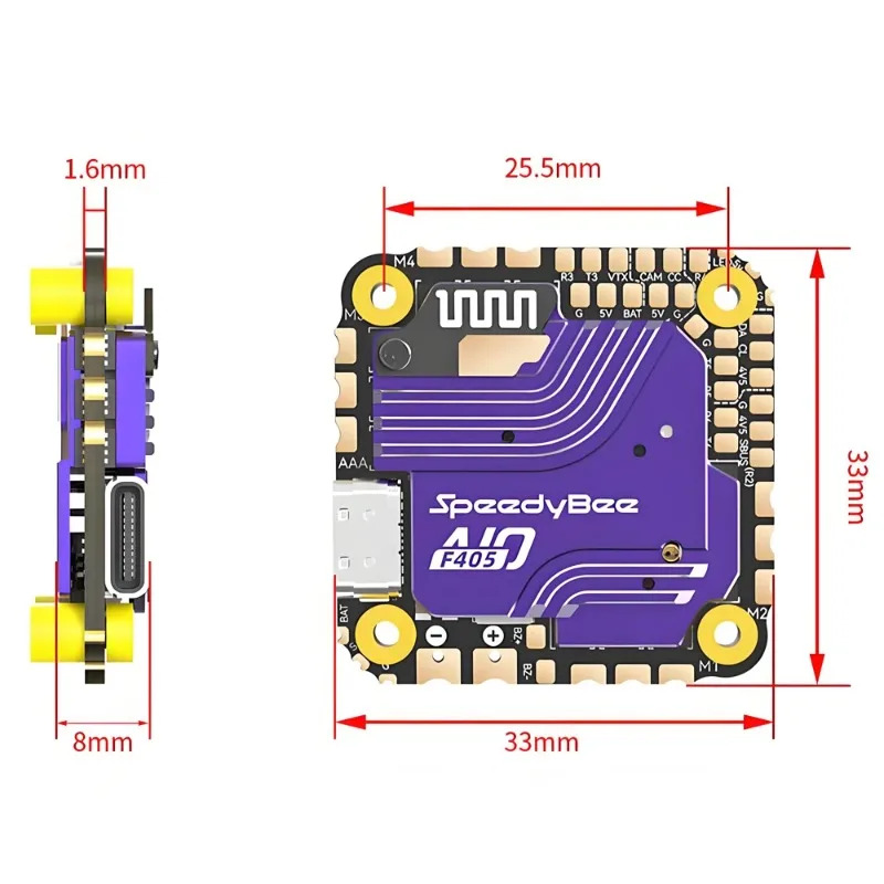 SpeedyBee F405 AIO Flight Cont – обзор и цена Drone Racing Esc