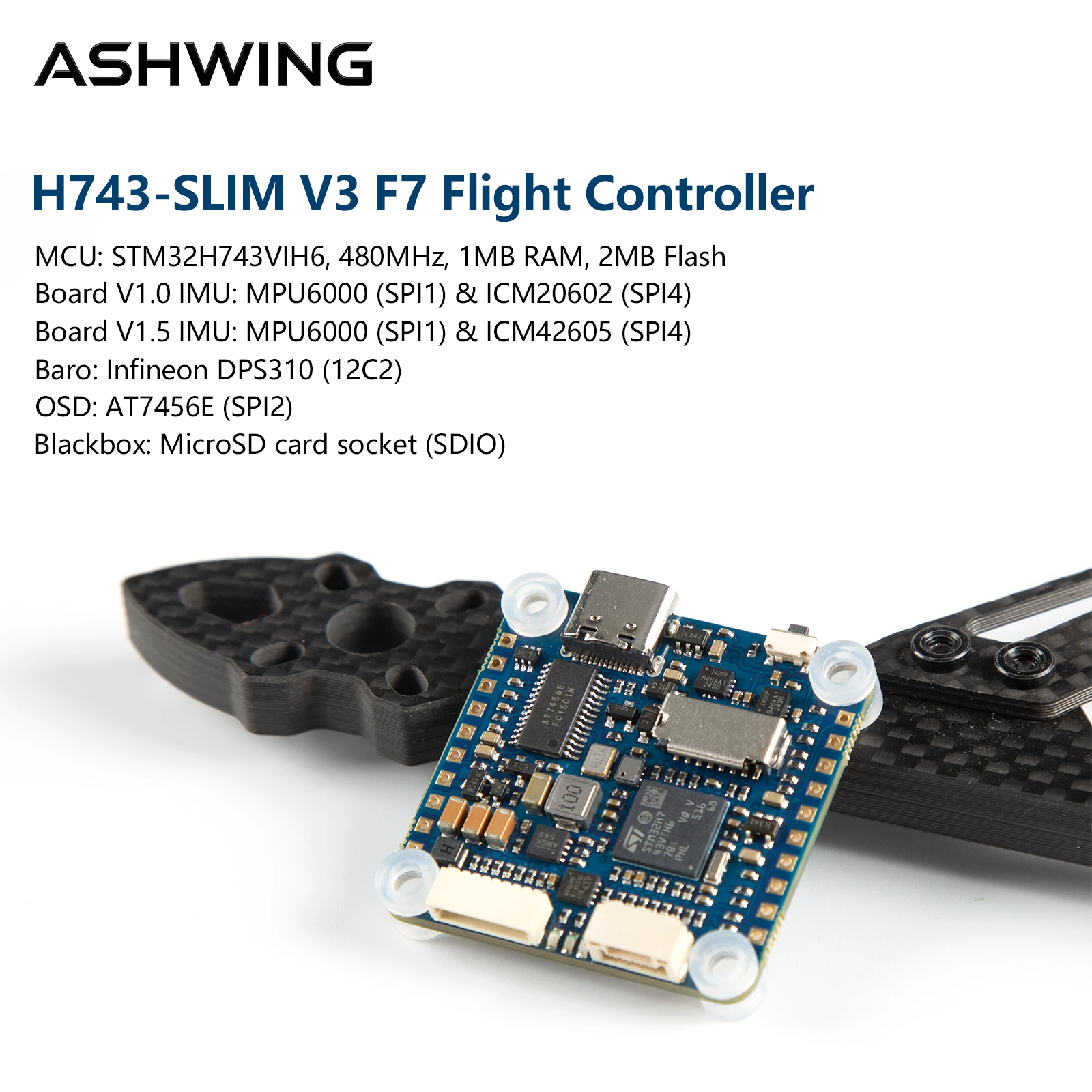 H743-SLIM V3 Flight Controller – обзор и цена Drone Racing Flight Controller