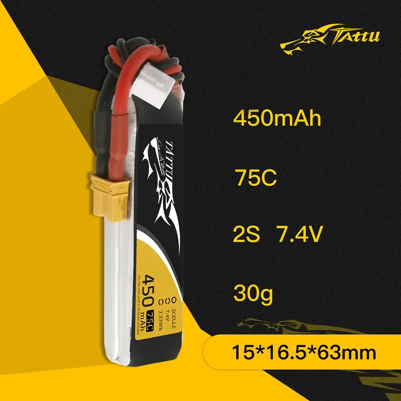 3Pcs NEW TATTU 450/500/550mAh  – обзор и цена Drone Racing Battery