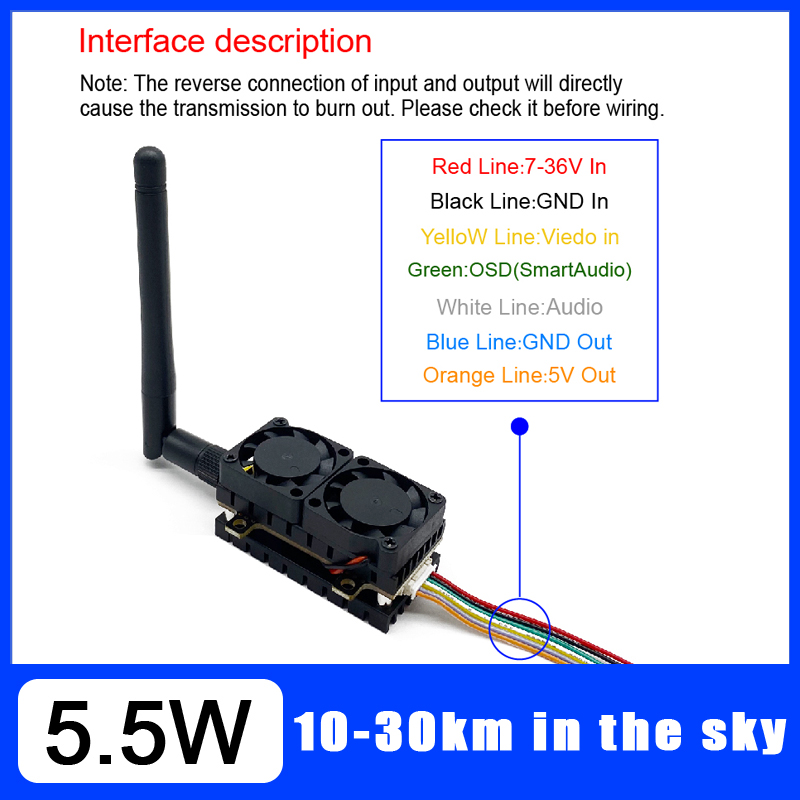 Long Range 5.8GHz 5.5W Video T – обзор и цена Drone Racing Transmitter