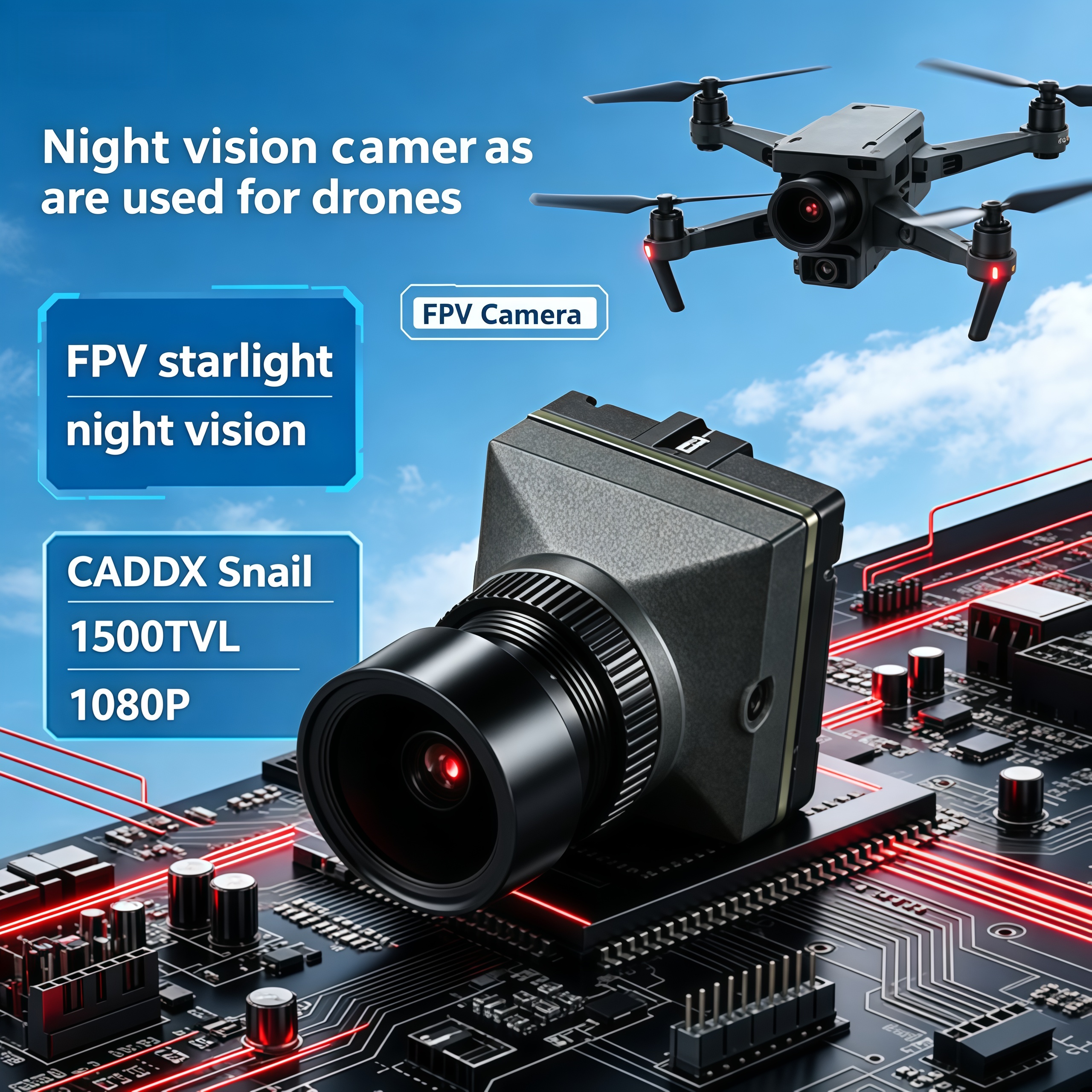 1500TVL HD CADDX Snail FPV Cam – обзор и цена Drone Racing Transmitter